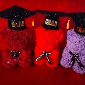 Graduation Rose Bear